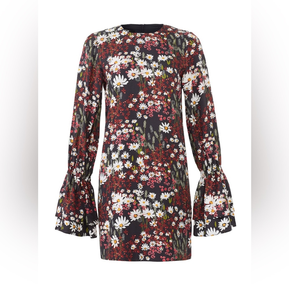 MOTHER OF PEARL Wild Meadow Morgan Long Sleeve Floral Mini Dress Size US 4
